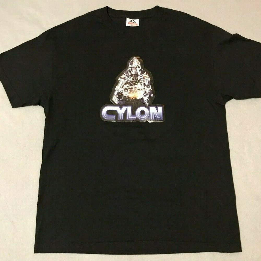 Vintage 1997 Battlestar Galactica Cylon Alstyle T-Shirt Universal Studios